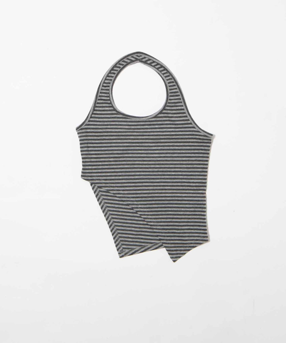 レイヤードドレープロゴTシャツ