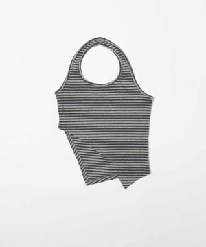 レイヤードドレープロゴTシャツ