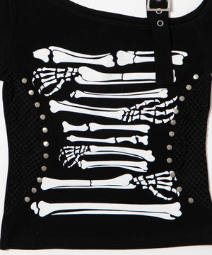 オフショルスカルTシャツ