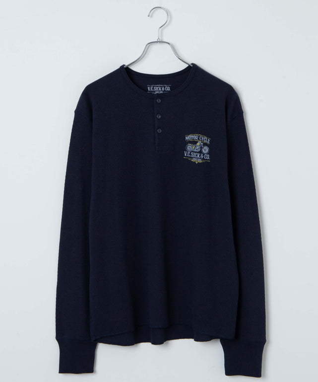 GIRL PRINT HENRYNECK/ネイビー