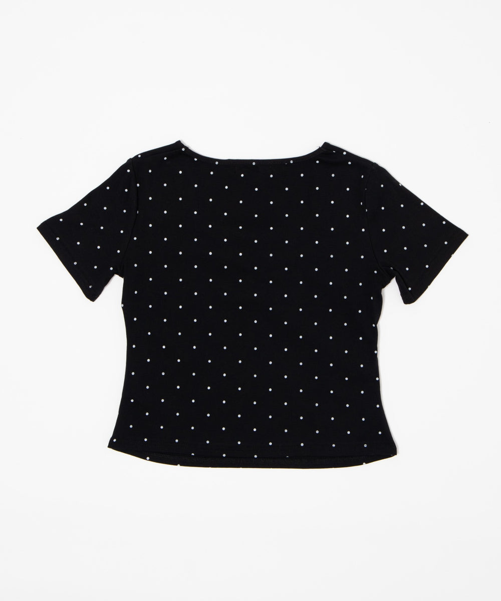ダブルリボンドットTシャツ