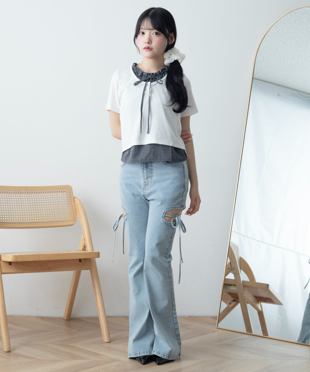 ホワイト モデル：155cm F着用