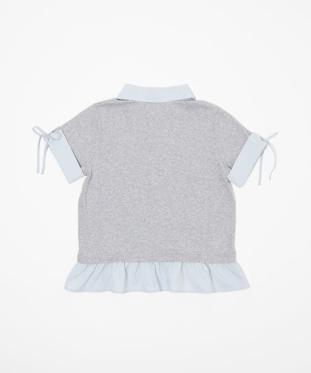 ヘムフリルシャツドッキングTシャツ