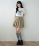 ベージュ モデル：155cm F着用