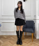 グレー モデルアイボリー：155cm F着用