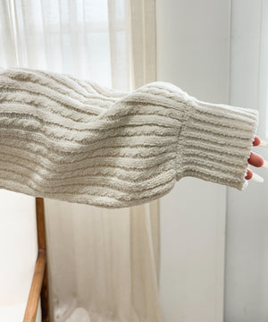 モールニットショートパーカー