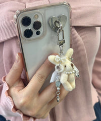 ミニうさぎエンジェルストラップキーホルダー