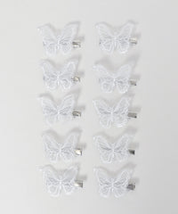 バタフライモチーフヘアクリップ10P