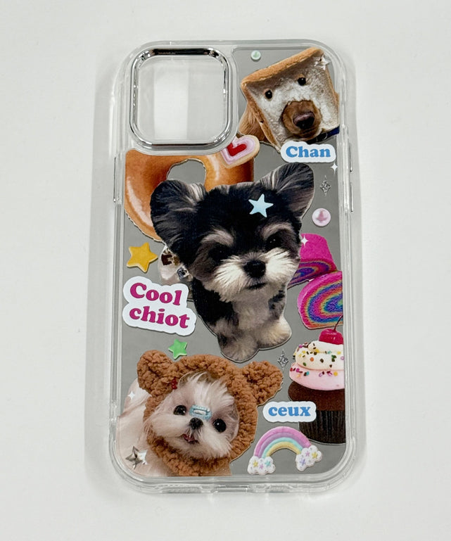 dogミラーiphoneケース/iphone12/12Pro