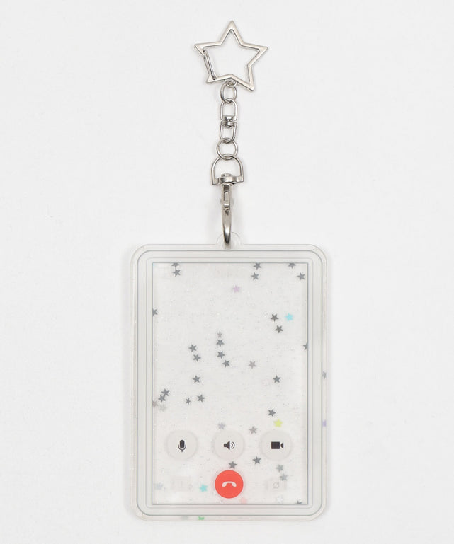 クリアカードホルダーキーホルダー/柄1