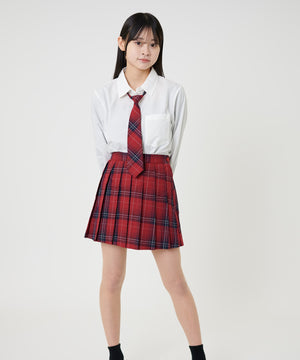 レッドチェック1 モデル:155cm S着用