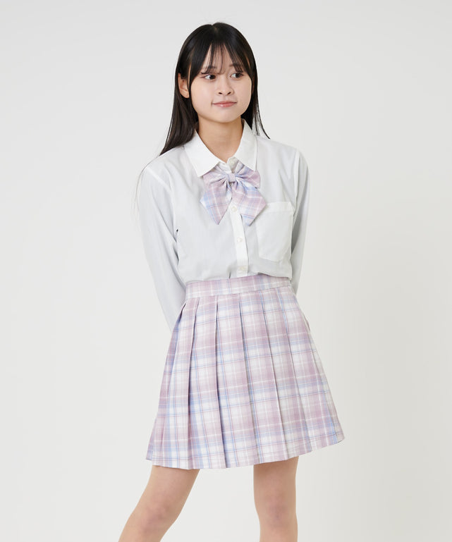 ホワイトチェック2 モデル:155cm L着用