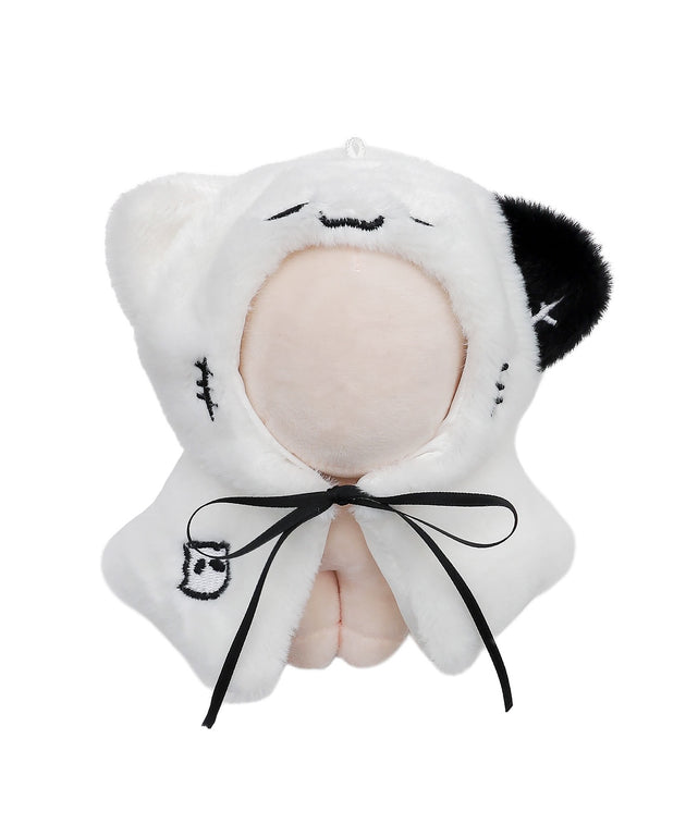 ぬい猫耳ケープ10cm/ホワイト