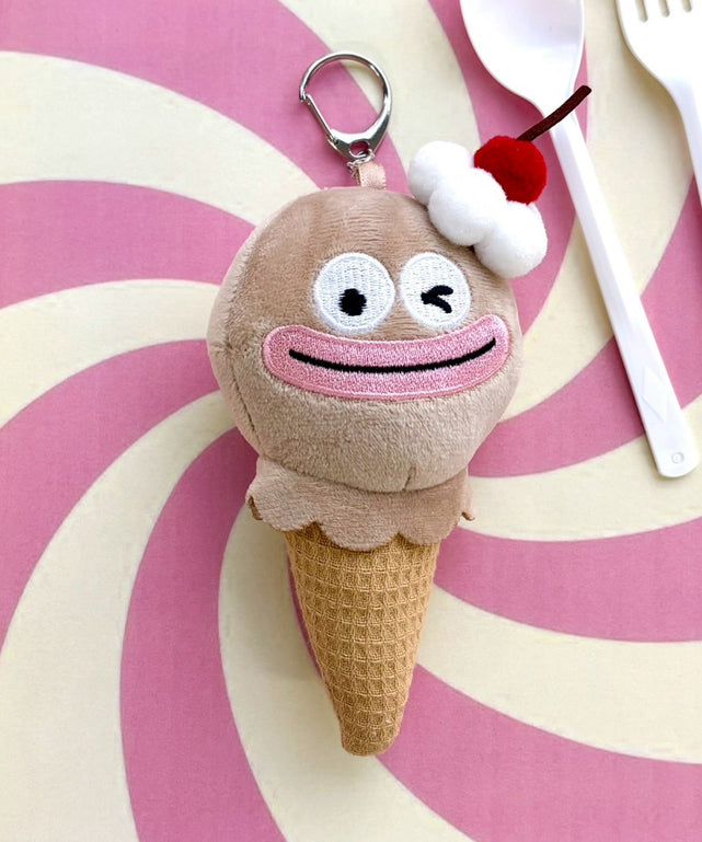 激うま！アイスクリームモンスターぬいぐるみキーホルダー/ブラウン