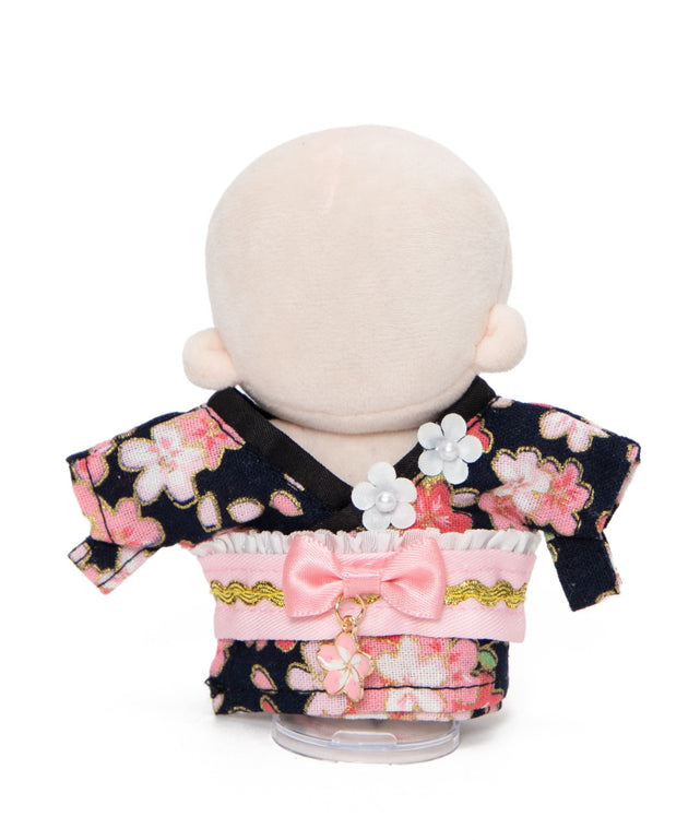 ぬい夜桜浴衣セット10cm/ブラックソノタ