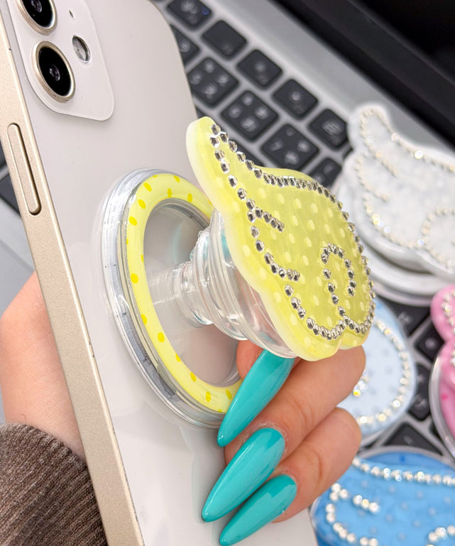 ビジューエンジェルmagsafeスマホグリップ