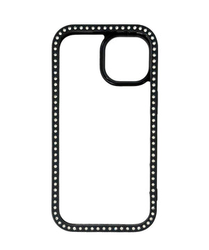 両面ビジューフレームiphoneケース(ブラック)