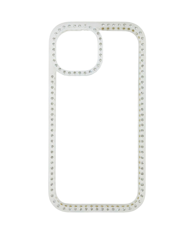 両面ビジューフレームiphoneケース(クリア)/柄1:iphone15