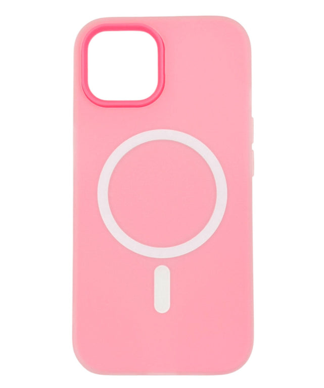 パステルmagsafeiphoneケース(ピンク)/柄1:iphone15