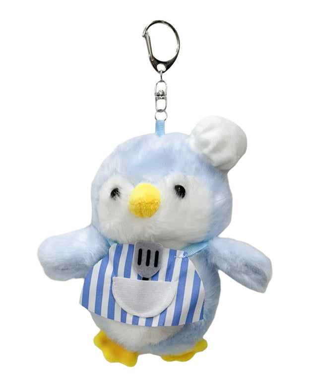 欲張りコックペンギンぬいぐるみキーホルダー/ブルーソノタ