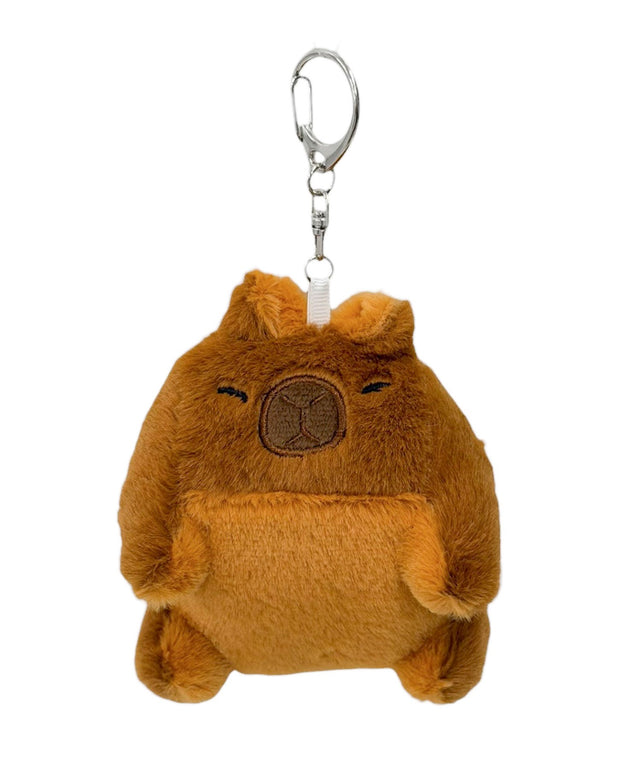 ブロックカピバラぬいぐるみキーホルダー/ブラウン