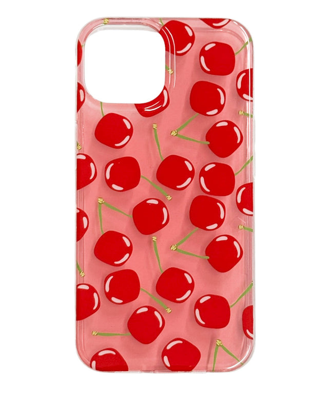 スクエアBIGチェリーiphoneケース/柄1:iphone15