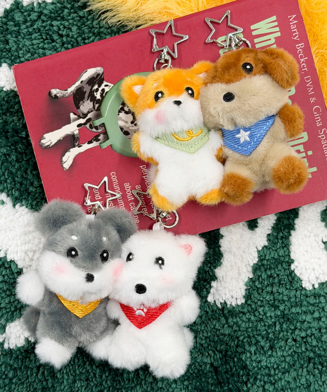 双子わんこぬいぐるみキーホルダー