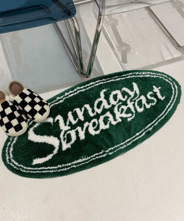 Sunday Breakfastラグ/グリーン