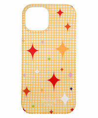 カラーチェックキラキラiphoneケース(イエロー)