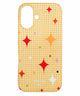 カラーチェックキラキラiphoneケース(イエロー)/柄2:iphone16