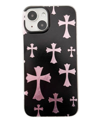 ピンククロスiphoneケース