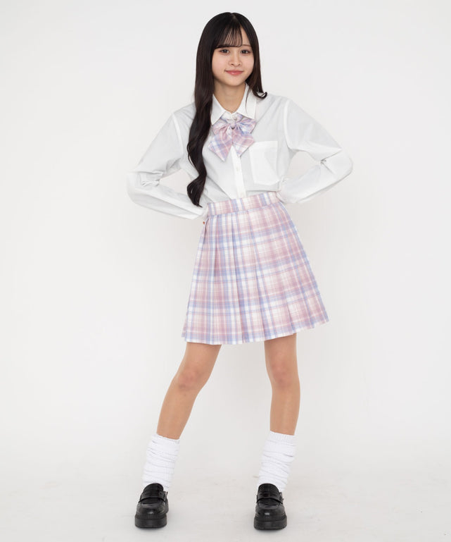 ホワイトチェック2 モデル:155cm L着用