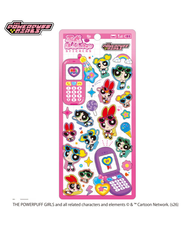 パワーパフ ガールズ 平成はっぴーフォンステッカー/柄1