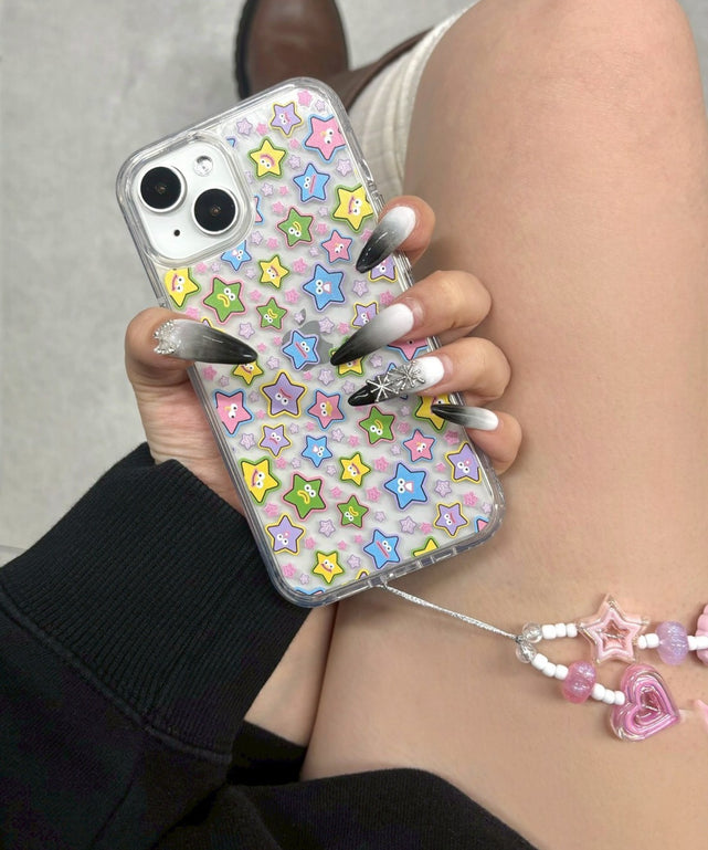 キラキラスターモンスターiphoneケース/柄1(iPhone15)