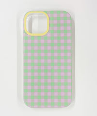 チェックiphoneケース（グリーン）
