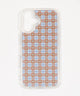 チェックミラーiphoneケース（ブラウンソノタ）/柄2:iphone16
