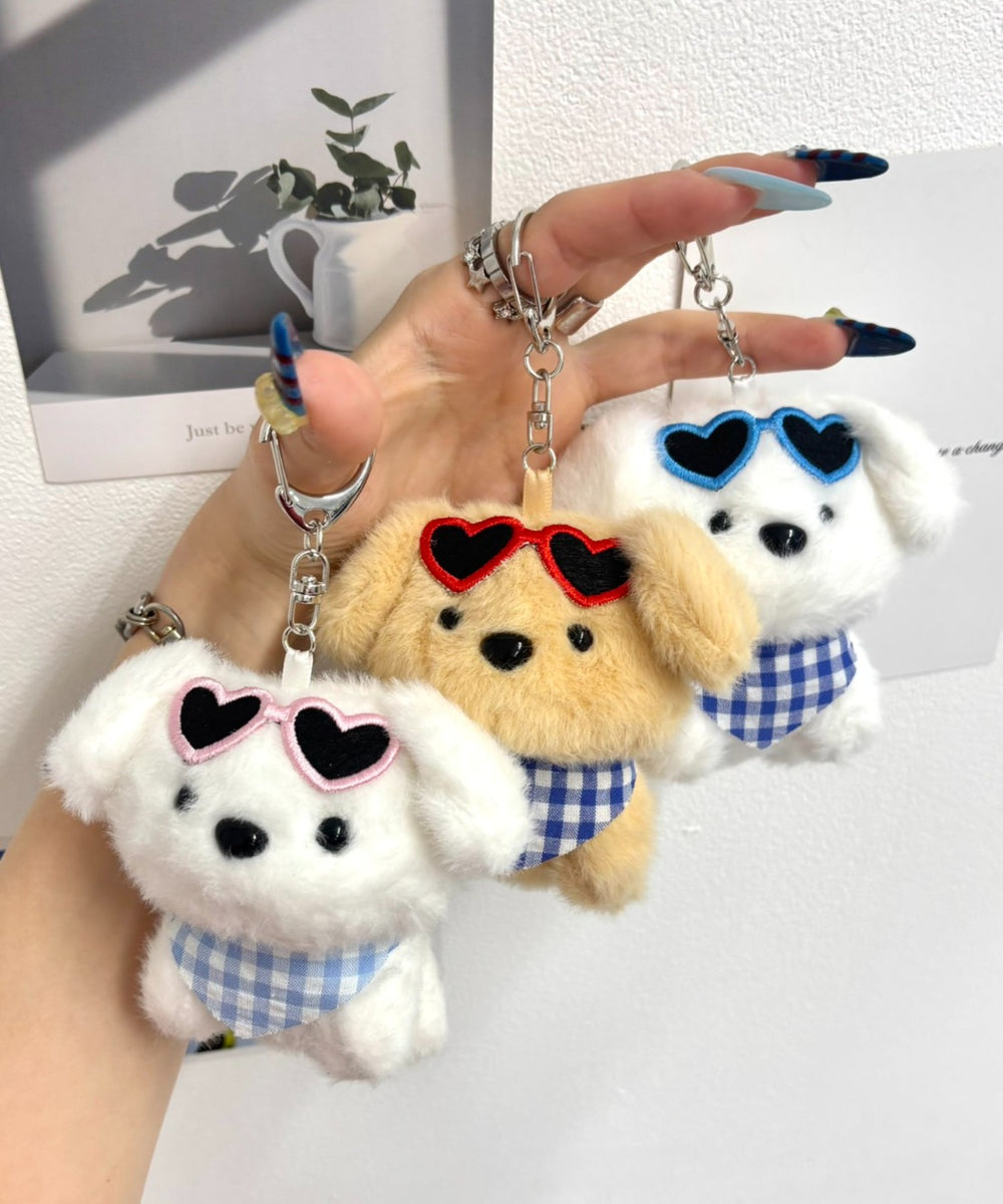 サングラスパピーぬいぐるみキーホルダー