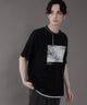 グラフィックステッチT（SS）/ブラック モデル：180cm L着用