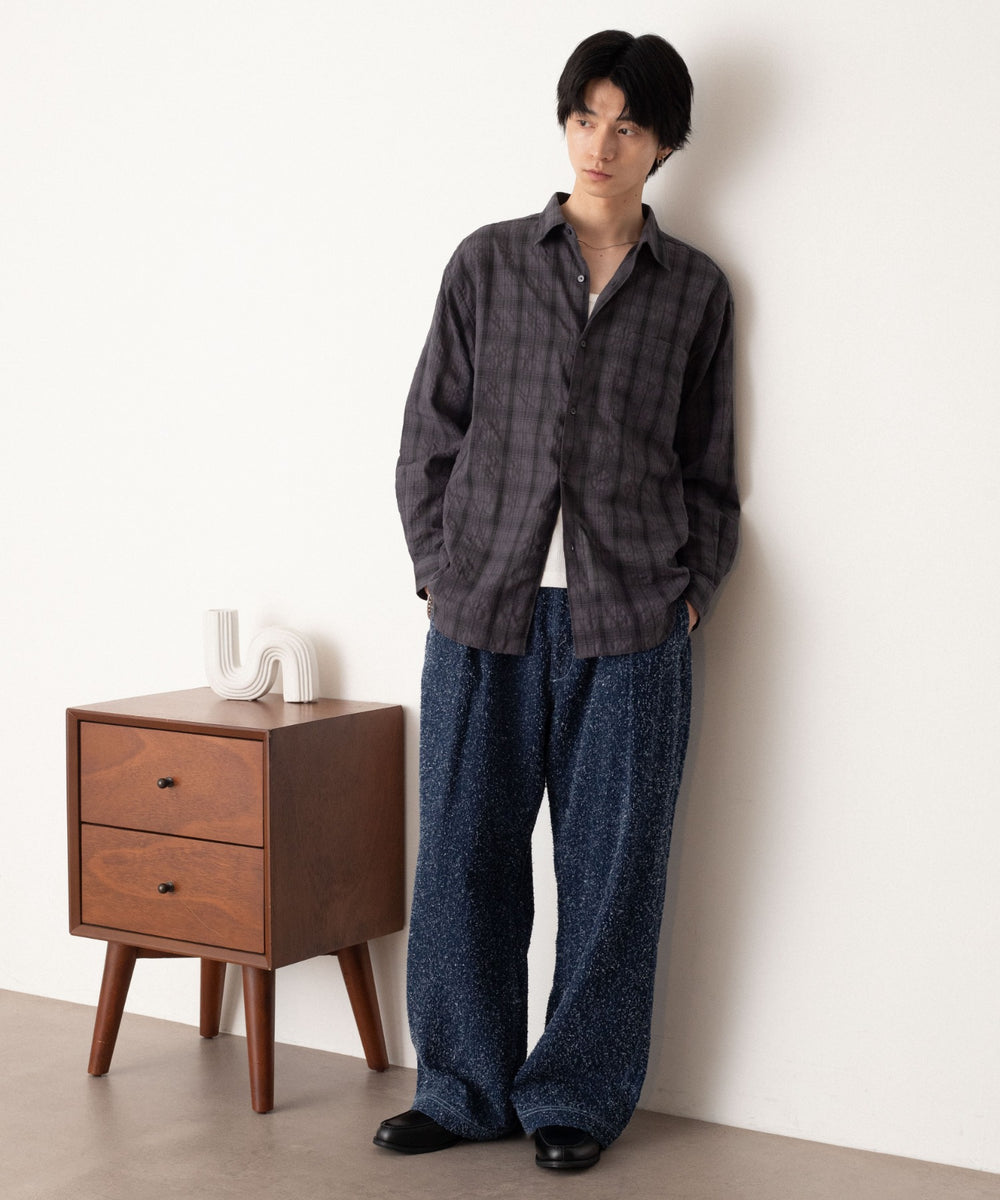 ブラックチェック1 モデル：180cm L着用