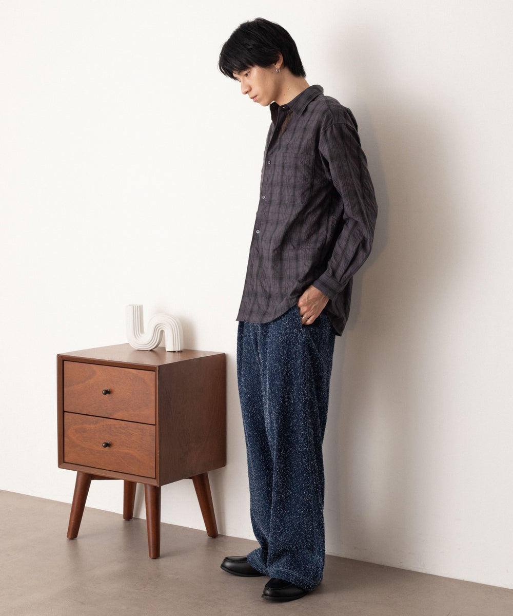 ブラックチェック1 モデル：180cm L着用