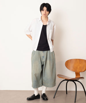 デニム淡加工 モデル：180cm L着用