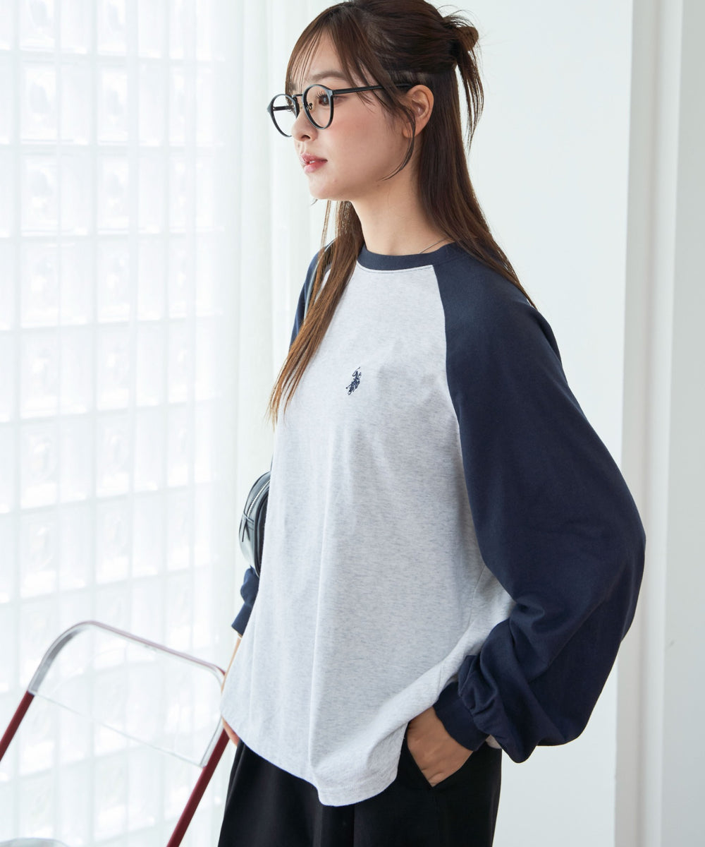柄3(ネイビーラグラン) モデル：165cm F着用