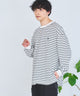 ホワイト系ボーダー モデル：175cm L着用
