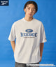 別注ReebokグラフィックT（SS）/アッシュグレー　モデル:178cm M着用