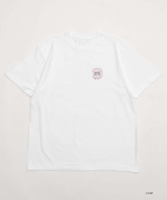 ねこに転生したおじさん×WEGOコラボTシャツ/ホワイト