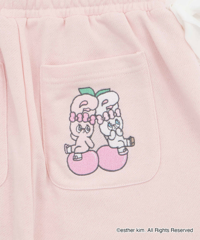 ESTHER BUNNYコラボサイドリボンスウェットパンツ