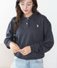 別注U.S.POLO ASSN.ポロスウェット/チャコール　モデル：165cm F着用