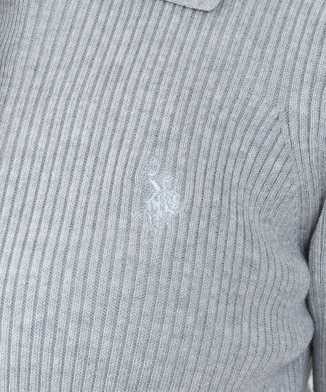 U.S.POLO ASSN.2重衿フレアスリーブニット