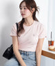 U.S. POLO ASSN.別注コンパクトTシャツ/Lピンク　モデル：165cm S着用