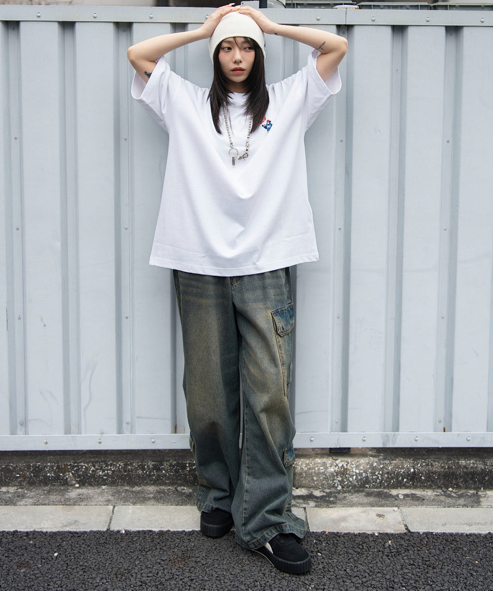 ホワイト　モデル：159cm M着用